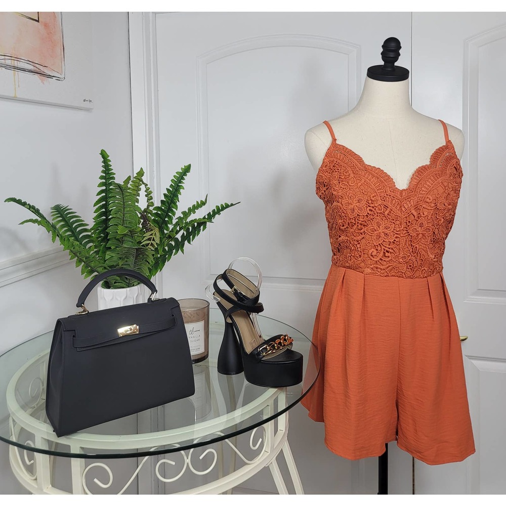Beautiful Lace Top Romper